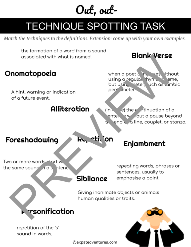 out-out-gcse-poetry-unit-poetry-techniques