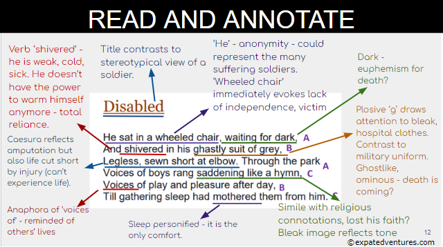 Disabled-by-Wilfred-Owen-line-by-line-annotations