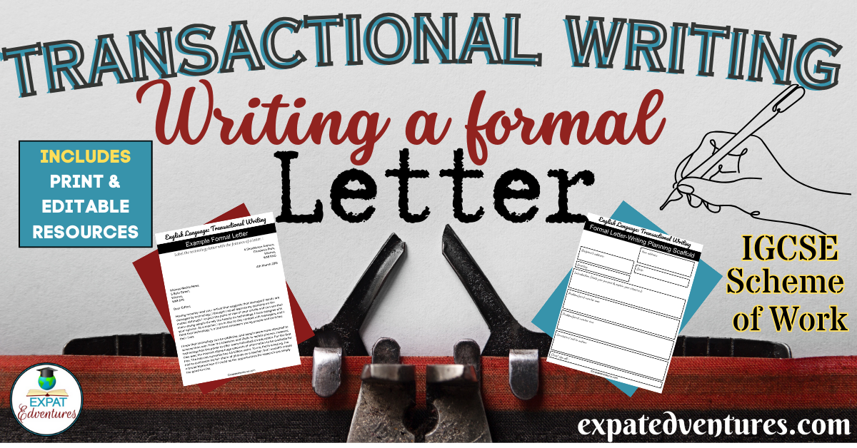 GCSE Letter Writing Scheme of Work