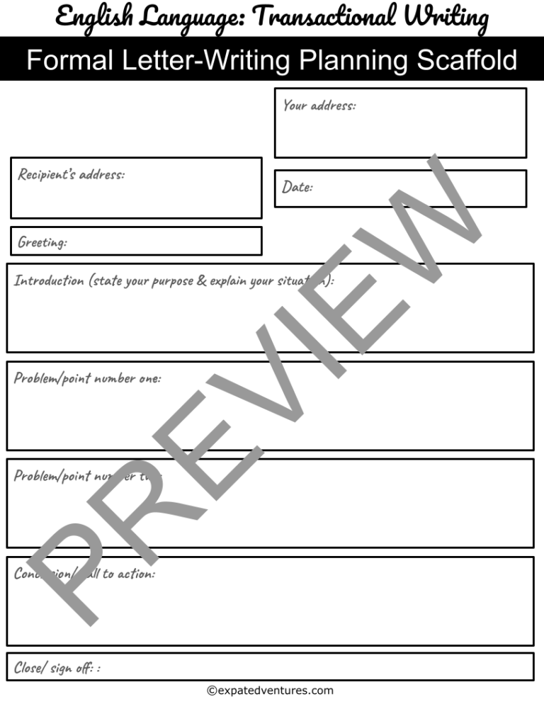 Writing-a-formal-letter-GCSE-template