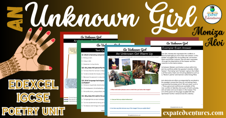 an-unknown-girl-IGCSE-teaching-resources-activities-editable-PDF