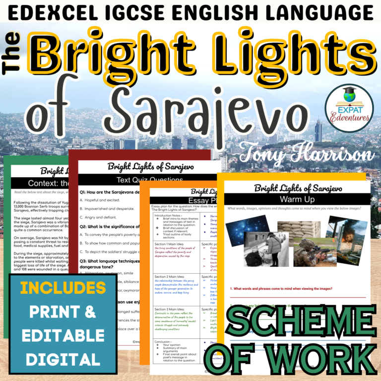 Bright-Lights-of-Sarajevo-analysis-meaning-resources-igcse-activities