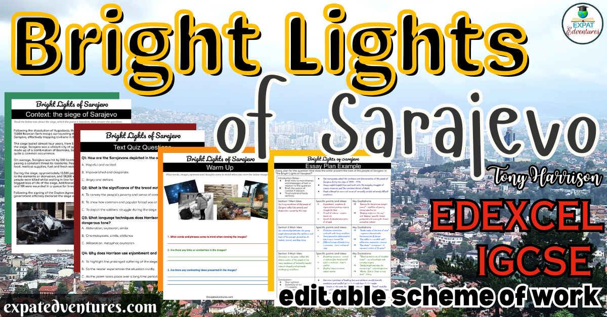 Bright Lights of Sarajevo IGCSE Resources