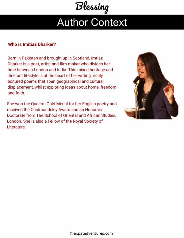 Blessing-Imitiaz-dharker-context