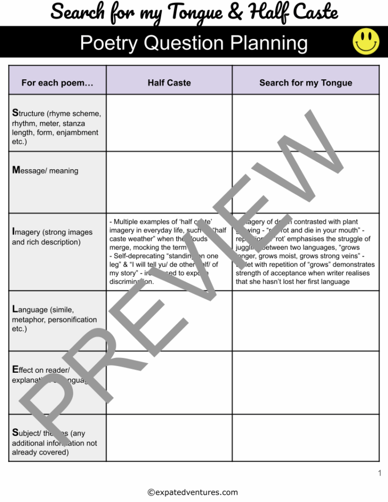 editable-search-for-my-tongue-igcse-english-poetry-comparison-annotations