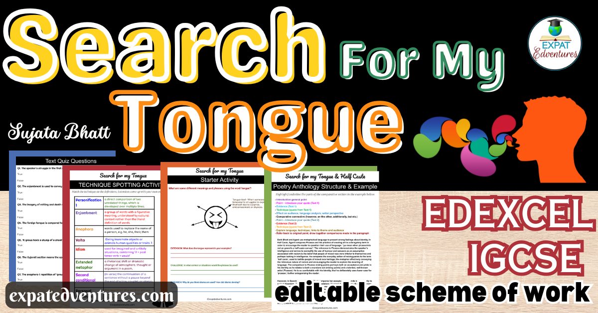 Editable Search for my Tongue IGCSE Resources