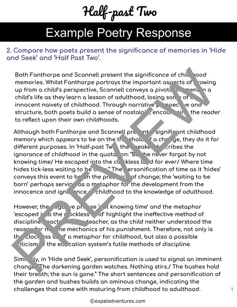 igcse-poetry-resources-model-essay-half-past-two