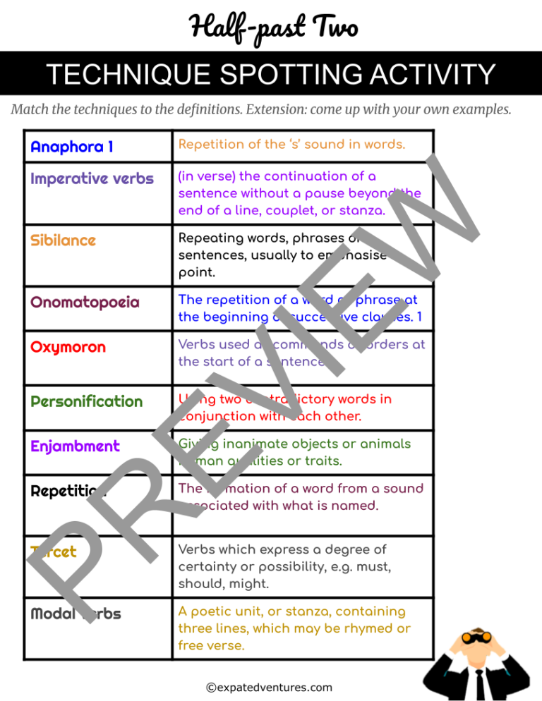 half-past-two-poetic-techniques-annotations-gcse-poetry